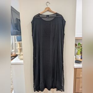 Eileen Fisher Sheer Maxi Tunic Dress
